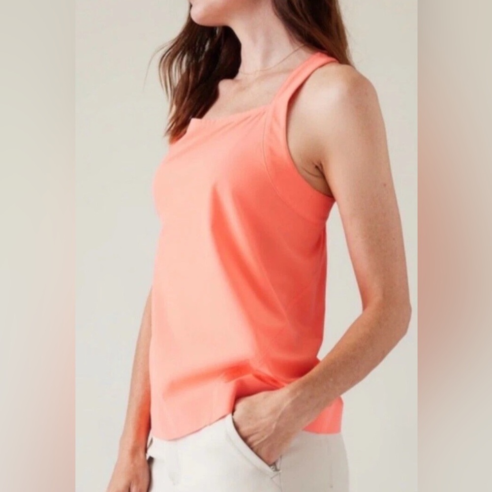 New Athleta Arrival Tank Sunset Glow Size Small Camisole Arrival Coral Orange